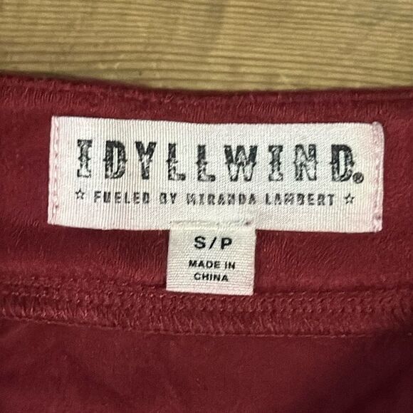 Idyllwind Womens Stylish Fringe Skirt - Dark Red - Picture 5 of 6